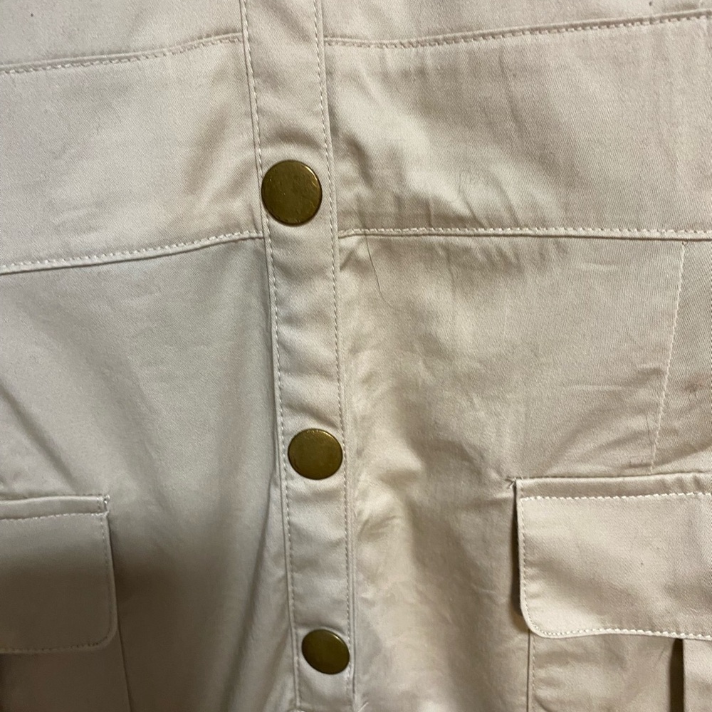 H&M Utility Shirt Dress, Beige, Women’s US 12 - Picture 8 of 12